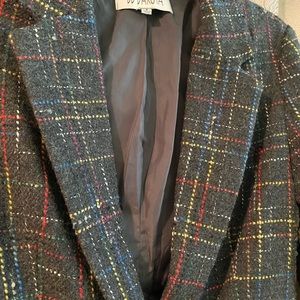 BB Dakota Wool Colorful Dotted Stitch Blazer